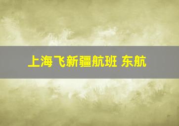 上海飞新疆航班 东航